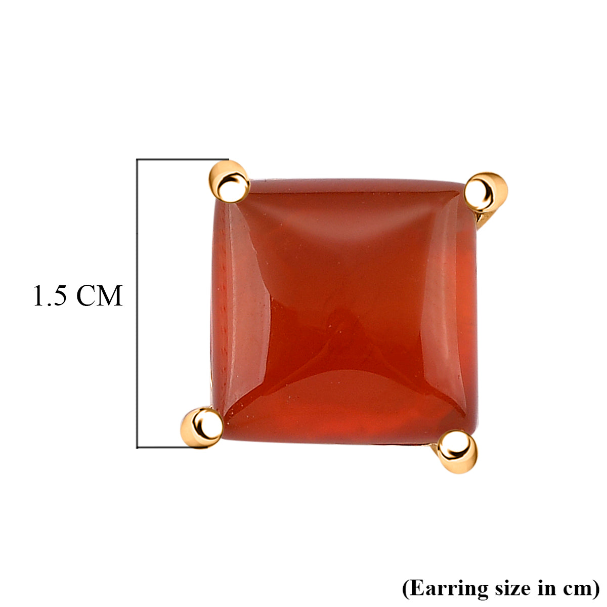 Dyed Red Agate Earring with Push Back 6.00 Ct. V32518439 6