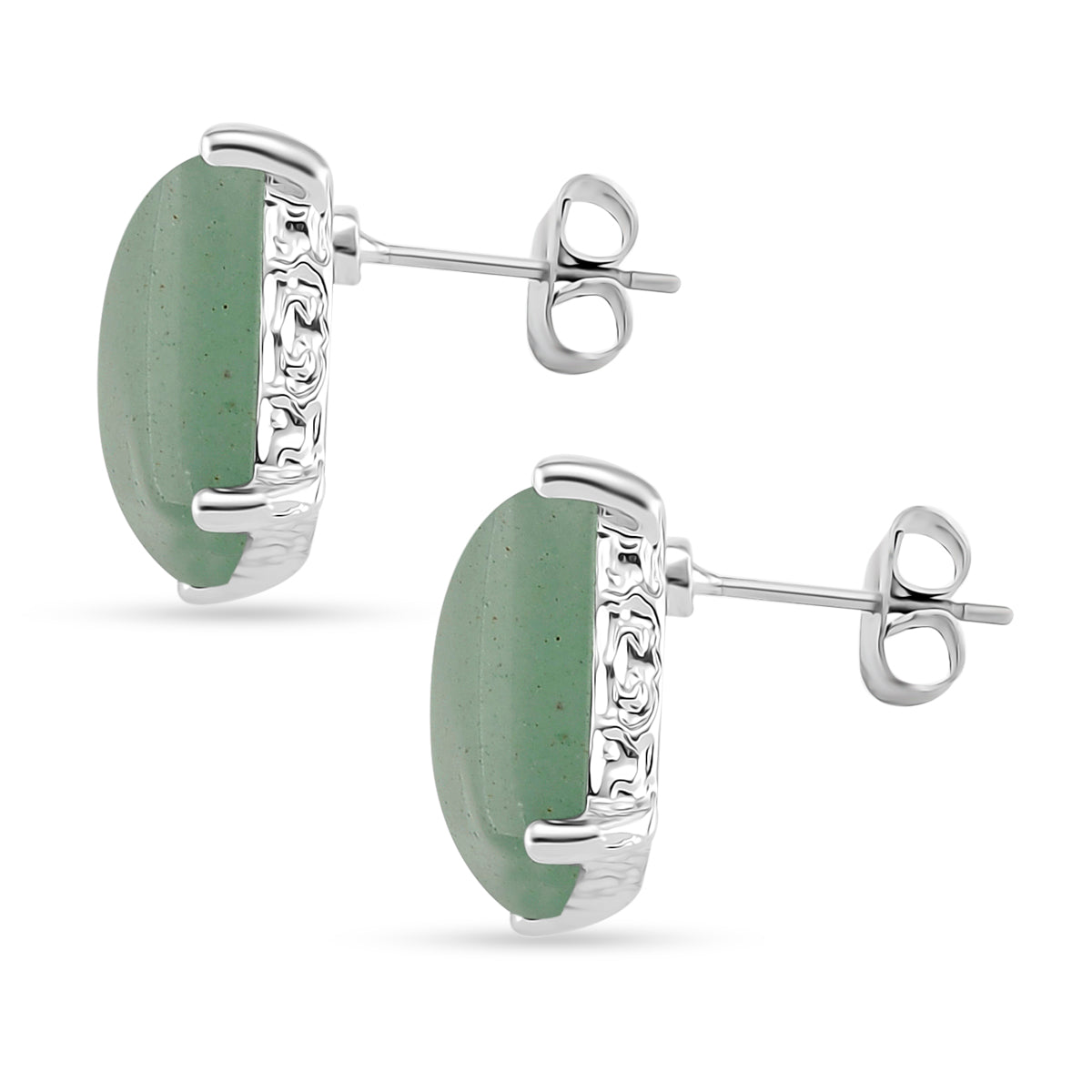 Green Aventurine Earring with Push Back 6.00 Ct. V32513207 4