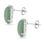 Green Aventurine Earring with Push Back 6.00 Ct._8202036_3