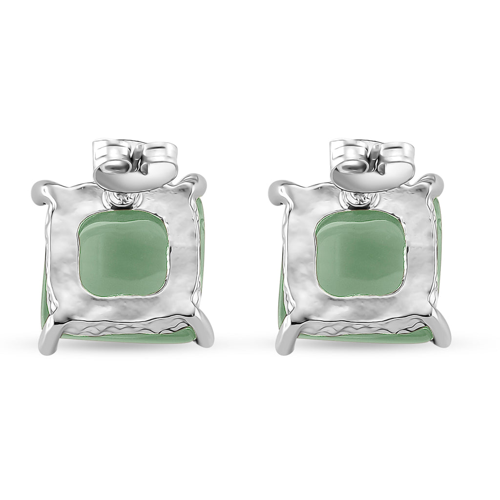 Green Aventurine Earring with Push Back 6.00 Ct._8202036_4