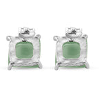 Green Aventurine Earring with Push Back 6.00 Ct._8202036_4