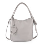 Leatherette Hobo Bag with Heart Charm & Crossbody Strap (125 cm) - Off-White_8202839