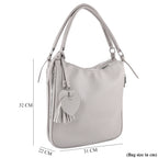Leatherette Hobo Bag with Heart Charm & Crossbody Strap (125 cm) - Off-White_8202839_7