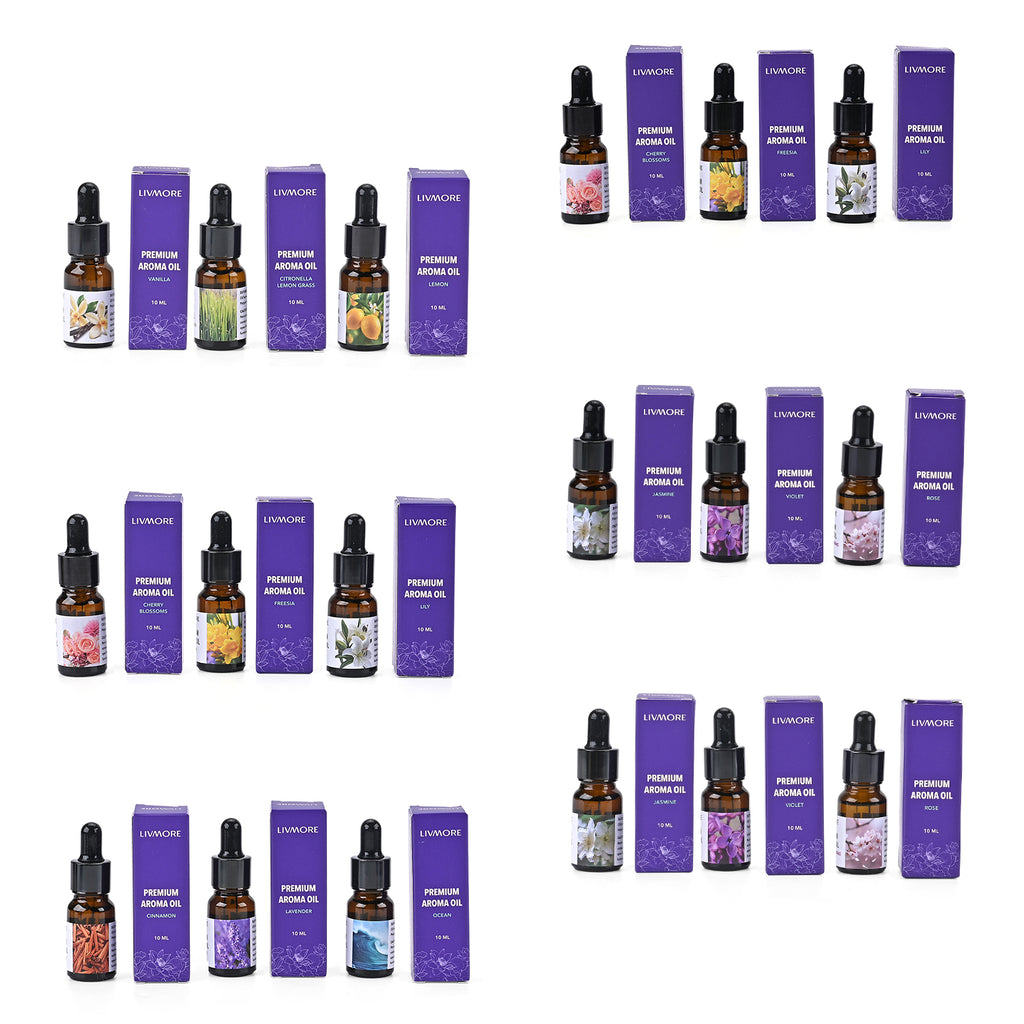 BIG BARGAIN - LIVMORE Set of 12 Aroma Oils for Diffusers, Humidifiers Aromatherapy and more - 10ML Bottles_8203434_9