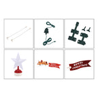 Rotating Santa Claus in Sleigh or Plane Figures Christmas Tree Topper with Musical LED Light-Up, Type-C Powered_8203490_4