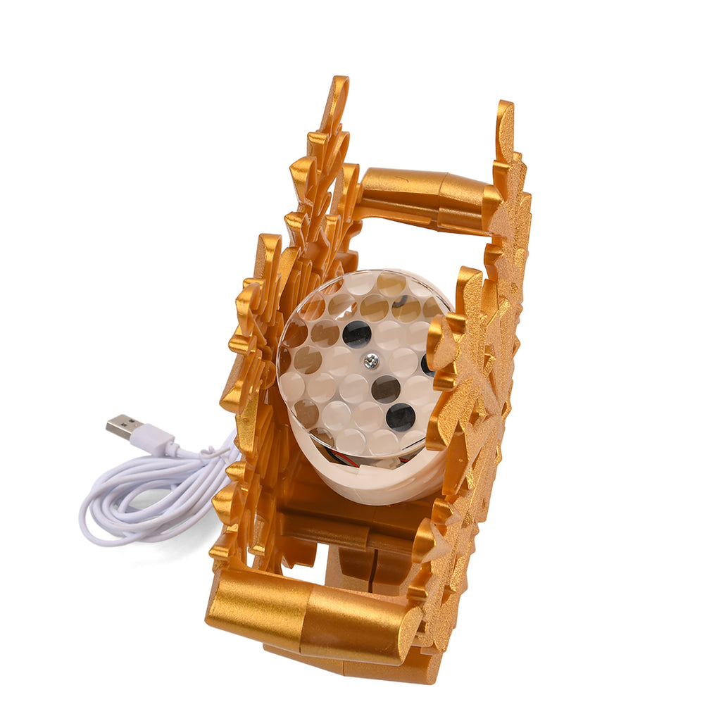 Rotating Snowflake Christmas Tree Topper with Lighting - USB Type-C Powered - Silver_8203509_4