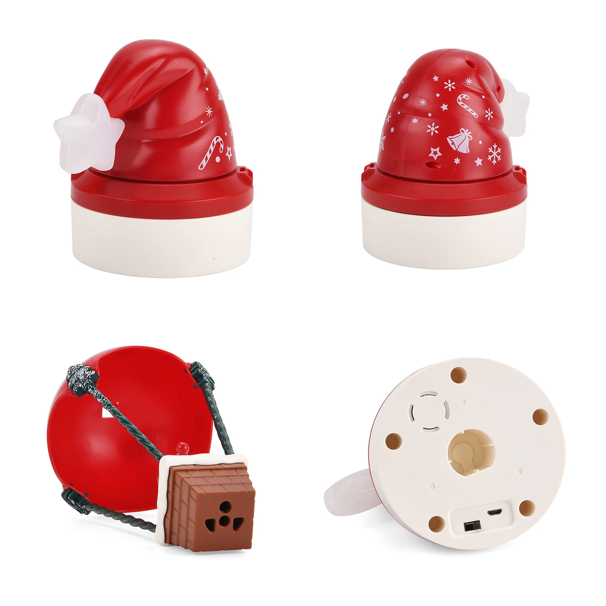 Rotating Christmas Tree Topper with Music &amp; Lighting - Santa in a Hot Air Balloon, USB Type-C Powered V32528884 8