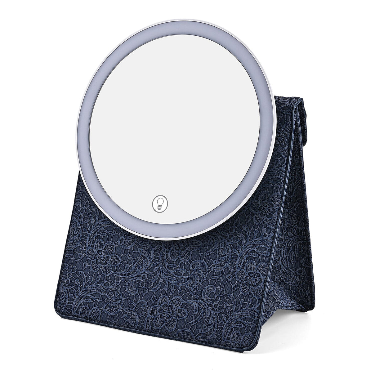 LIVMORE LED Lighted Makeup Mirror Rechargeable 500mAh Vanity Mirror â€“ Blue 8203513 0