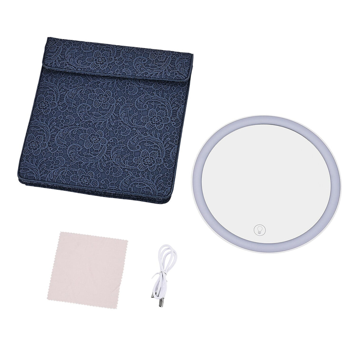 LIVMORE LED Lighted Makeup Mirror Rechargeable 500mAh Vanity Mirror â€“ Blue 8203513 6