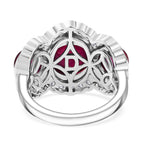 Jaipur Special - The Ratnaraj - Ruby & Natural Zircon Ring in Sterling Silver, Silver Wt.5 Gms  9.2 Ct._8203837_4