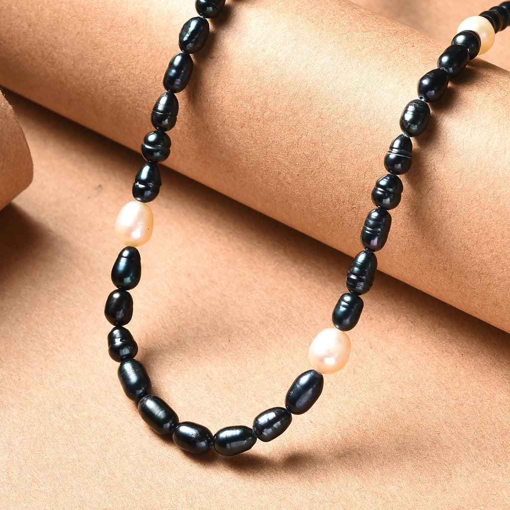 EverTrue - Fresh Water Pearl & Green Enhance Pearl Beads Necklace (Size - 18+2 Ext) 60.00 Ct._8204279_1