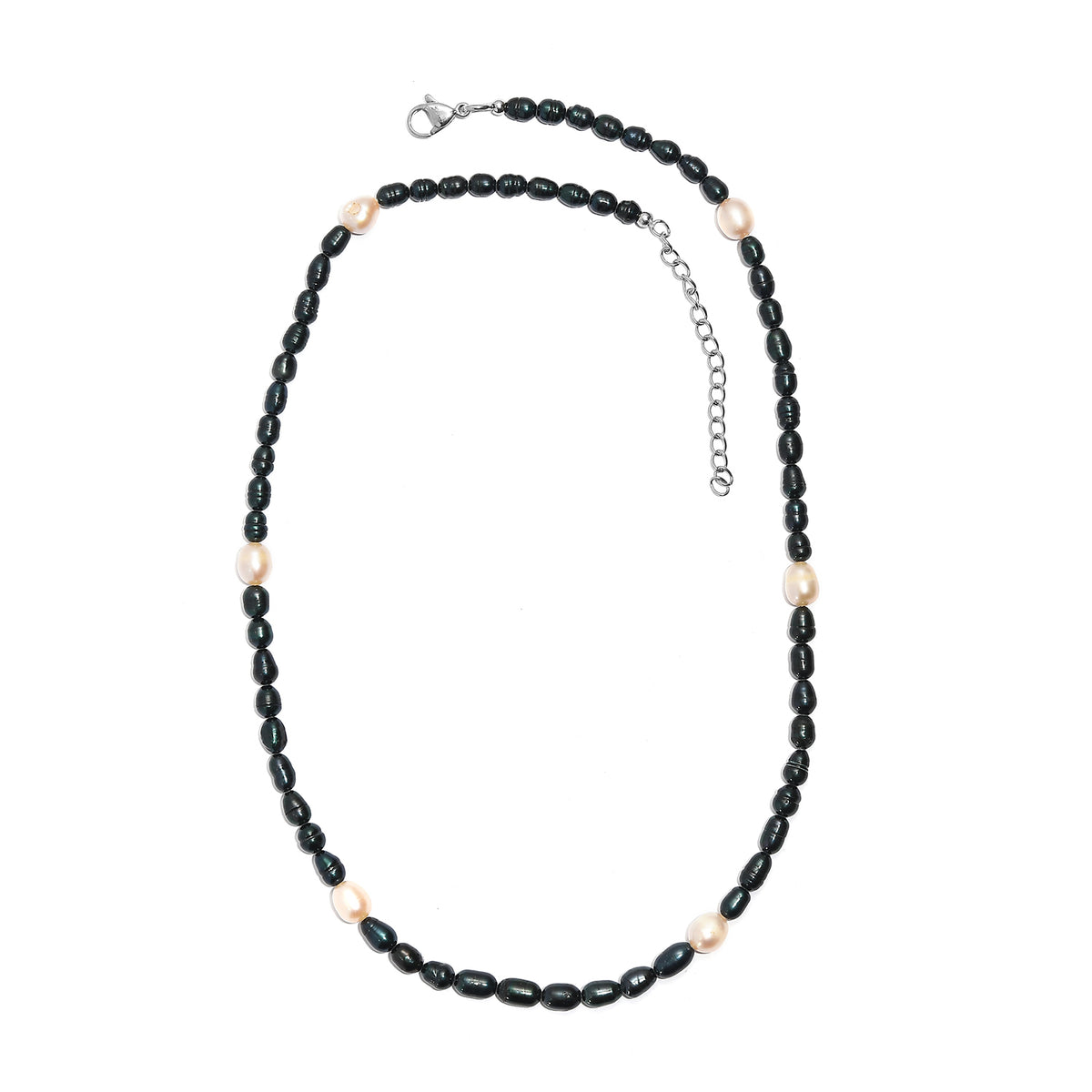 EverTrue - Fresh Water Pearl &amp; Green Enhance Pearl Beads Necklace (Size - 18+2 Ext) 60.00 Ct. V32518278 4