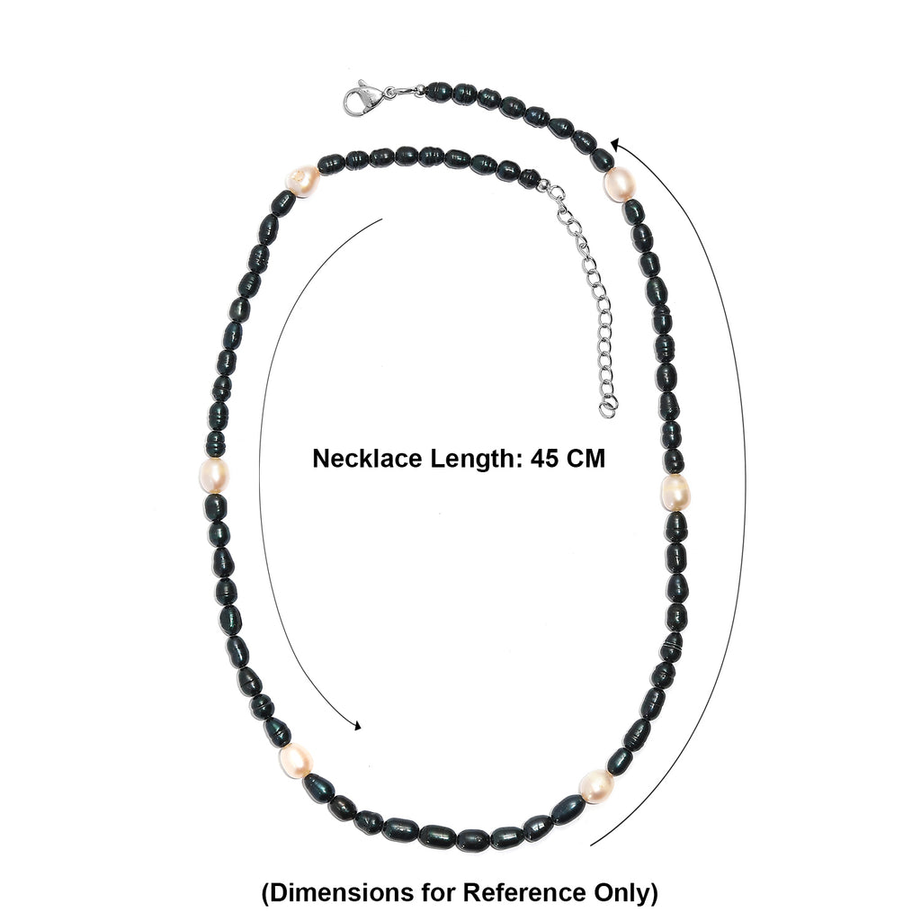 EverTrue - Fresh Water Pearl & Green Enhance Pearl Beads Necklace (Size - 18+2 Ext) 60.00 Ct._8204279_5