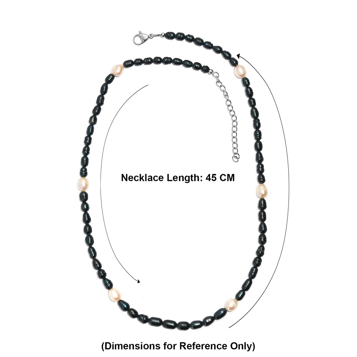 EverTrue - Fresh Water Pearl &amp; Green Enhance Pearl Beads Necklace (Size - 18+2 Ext) 60.00 Ct. V32518278 6