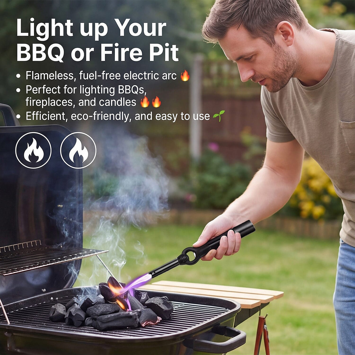 2-in-1 Electronic Lighter and Bottle Opener with Display - Black 8204403 3