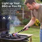 2-in-1 Electronic Lighter and Bottle Opener with Display - Black