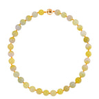 First Time Ever - Bi - Color Jade Necklace (Size - 20) in Yellow Gold Plating Sterling Silver 510.00 Ct._8204430_2