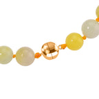 First Time Ever - Bi - Color Jade Necklace (Size - 20) in Yellow Gold Plating Sterling Silver 510.00 Ct._8204430_4