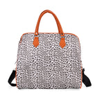 Leopard Pattern Tote Bag with Handle Drop & Detachable Shoulder Strap - Grey_8205022