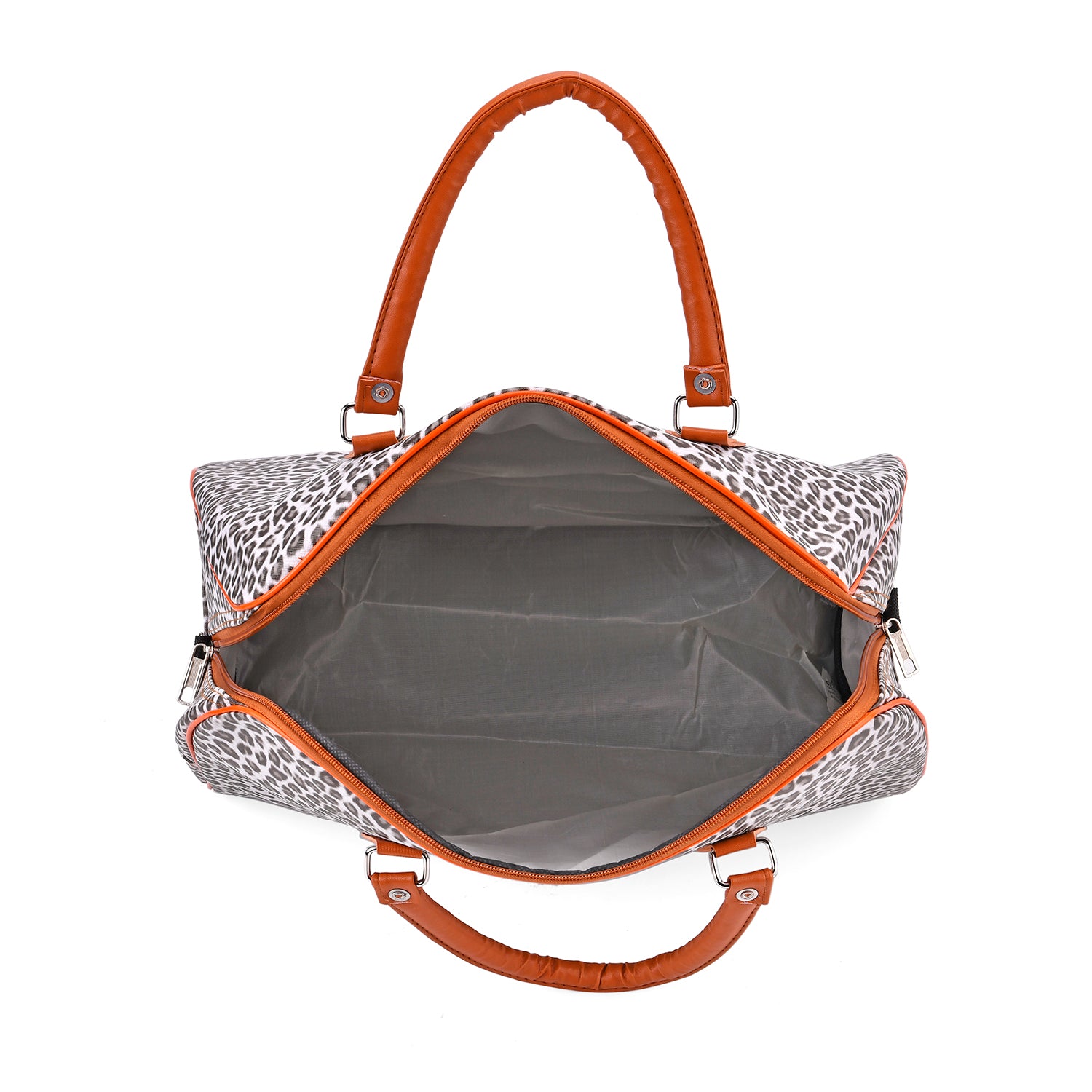 Leopard Pattern Tote Bag with Handle Drop &amp; Detachable Shoulder Strap - Grey 8205022 3