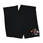 Designer Closeout Deal - Scarf with Colourful Button Accents - Black_8205066_3
