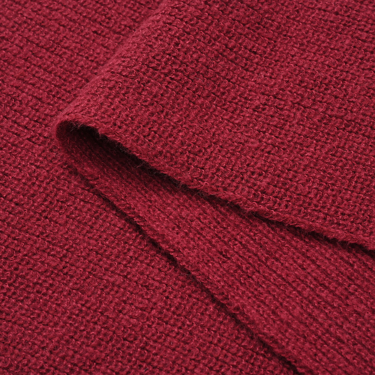 Designer Closeout Deal - Scarf with Colourful Button Accents - Burgundy 8205067 6