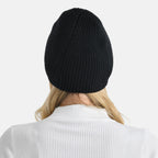 Designer Closeout Deal - Beanie Hat & Fingerless Glove Set with Colourful Button Accents - Black_8205084_3