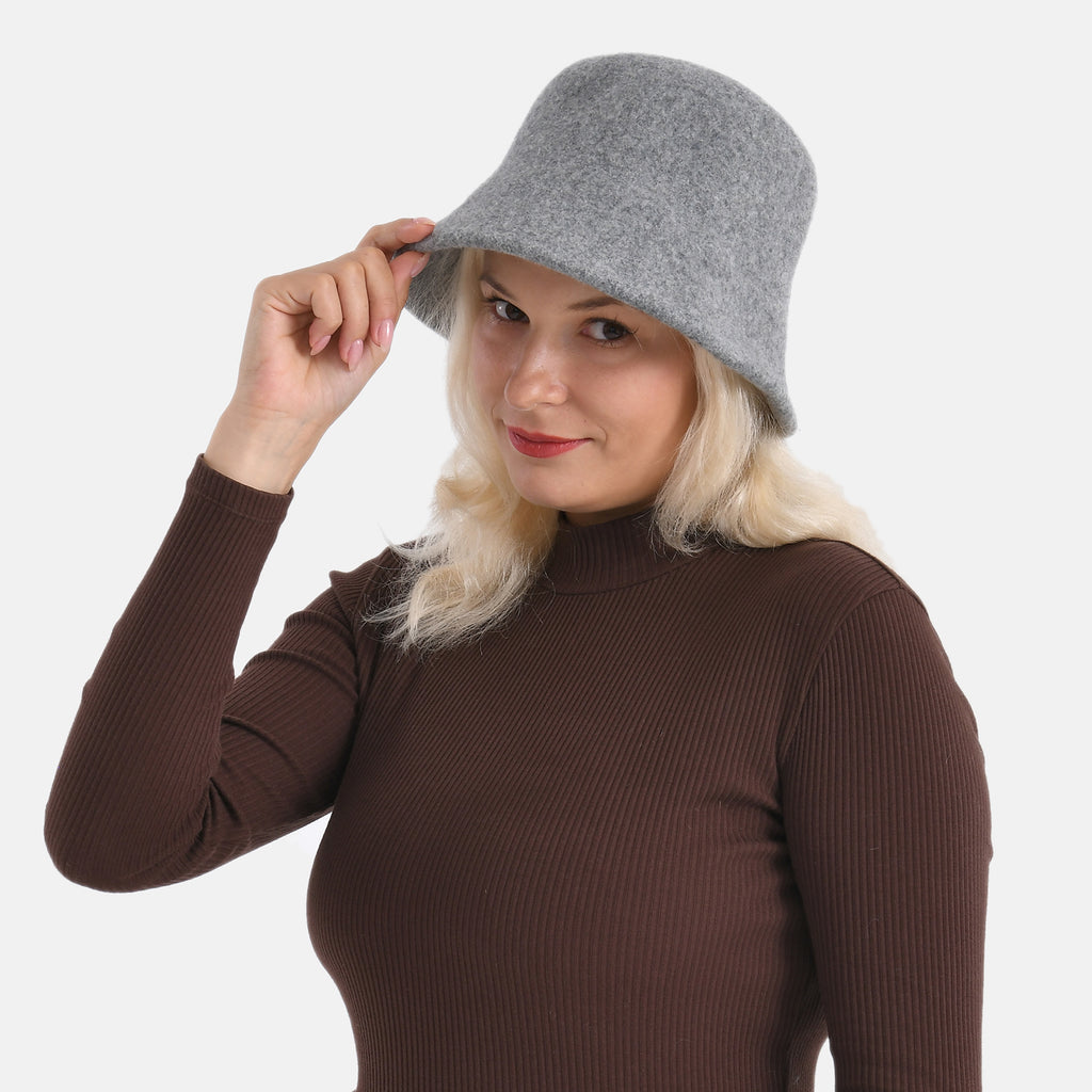 Classic Wool Bucket Hat - Grey_8205129