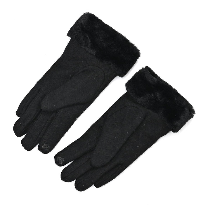 70 % Cashmere Blend Gloves with Ultra Soft Faux Fur Cuff (One Size) with Touch Screen Tech 8206514 1
