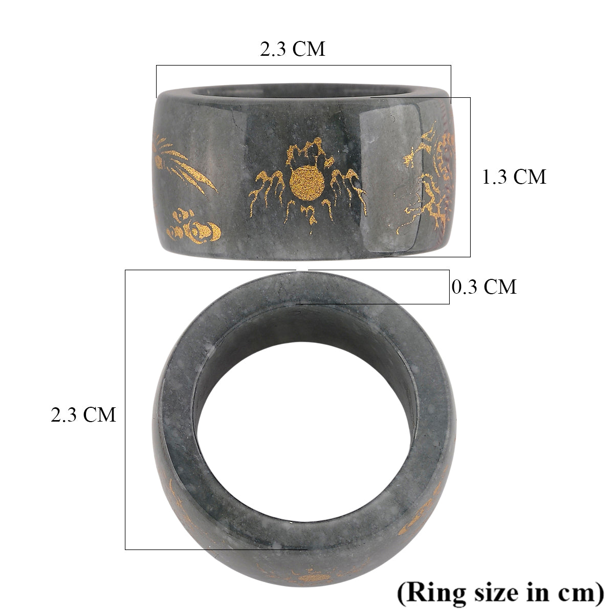 (Sz- M) Natural Type A Jadeite Ring 35.00 Ct. V32644135 5
