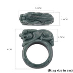 Natural Type A Jadeite Pixiu Ring 90.00 Ct._8206679_4
