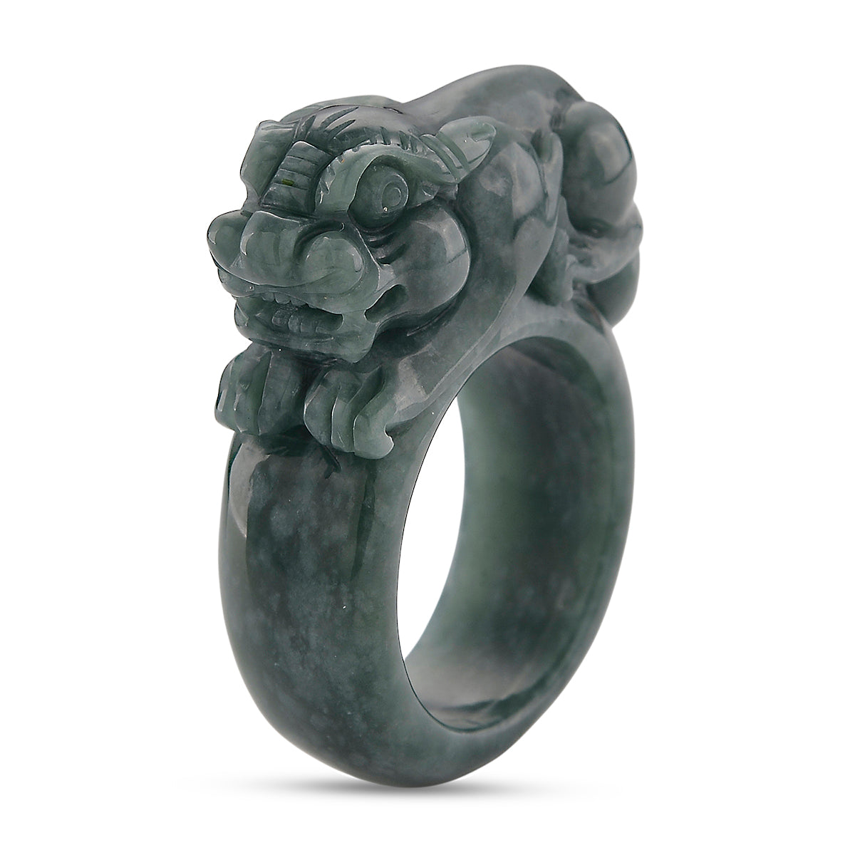 Olmec Jadeite Stone Pixiu Ring 90.00 Ct. V32514391 2