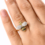 GP Italian Garden Collection - White Diamond & Multi Gemstones Ring in 18K Vermeil YEllow Gold Plated Sterling Silver 0.50 Ct._8206739_2