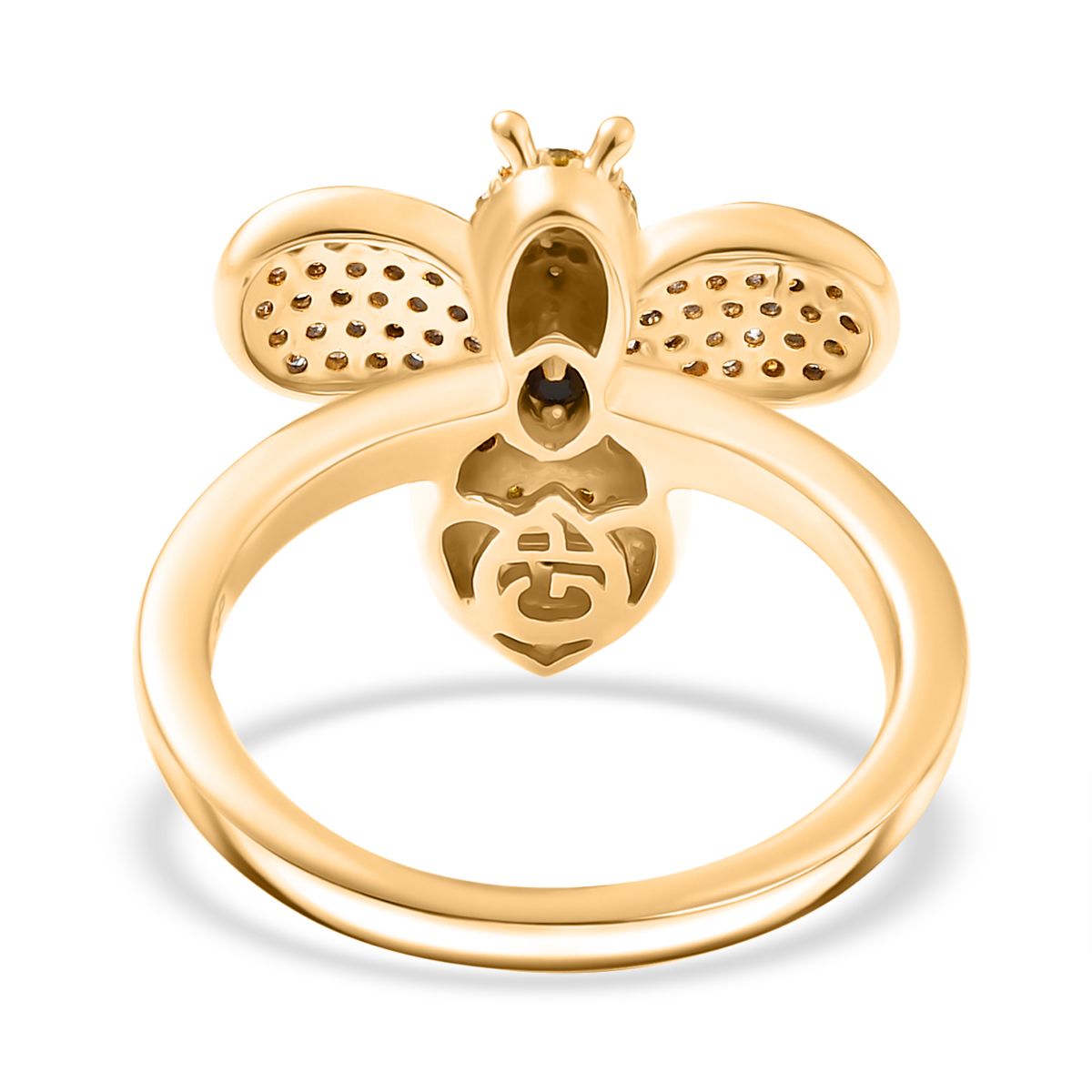 GP Italian Garden Collection - White Diamond &amp; Multi Gemstones Ring in 18K Vermeil YEllow Gold Plated Sterling Silver 0.50 Ct. 8206739 6