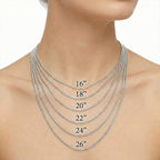 Sterling Silver Diamond Cut Curb Chain (Size 16) with Spring Ring Clasp_8207320_1
