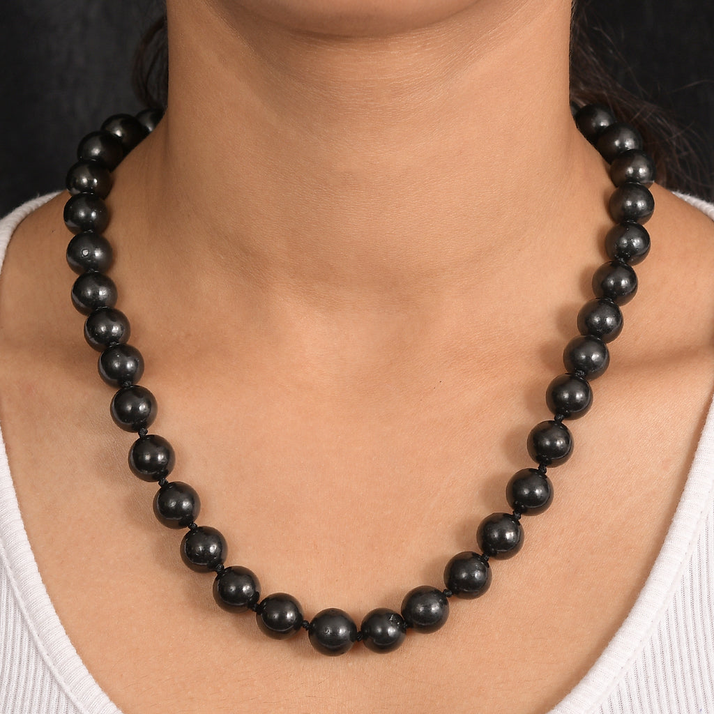 Natural Shungite Necklace (Size - 20+1 Ext) 400.00 Ct._8207434_2