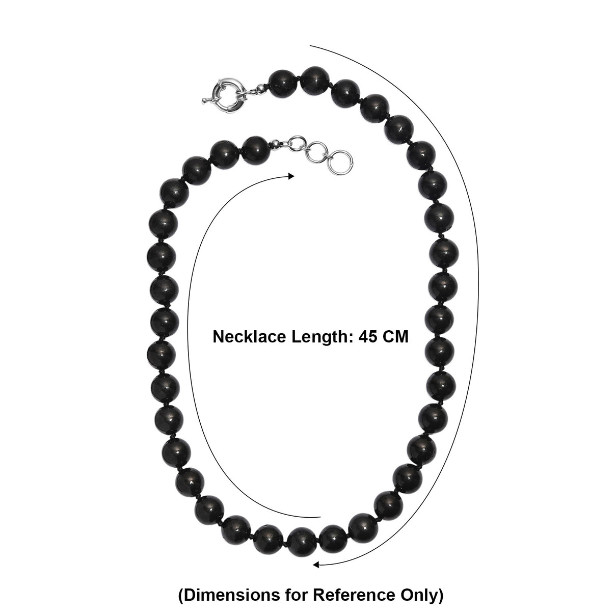 Natural Shungite Necklace (Size - 20-1 Ext) 400.00 Ct. 8207434 6