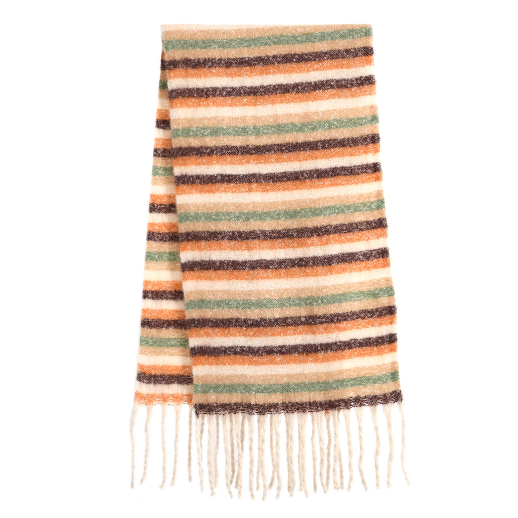 Soft Touch Large Shawl with Tassel (180 x 50 cm) - Beige & Multicolour_8207825_5