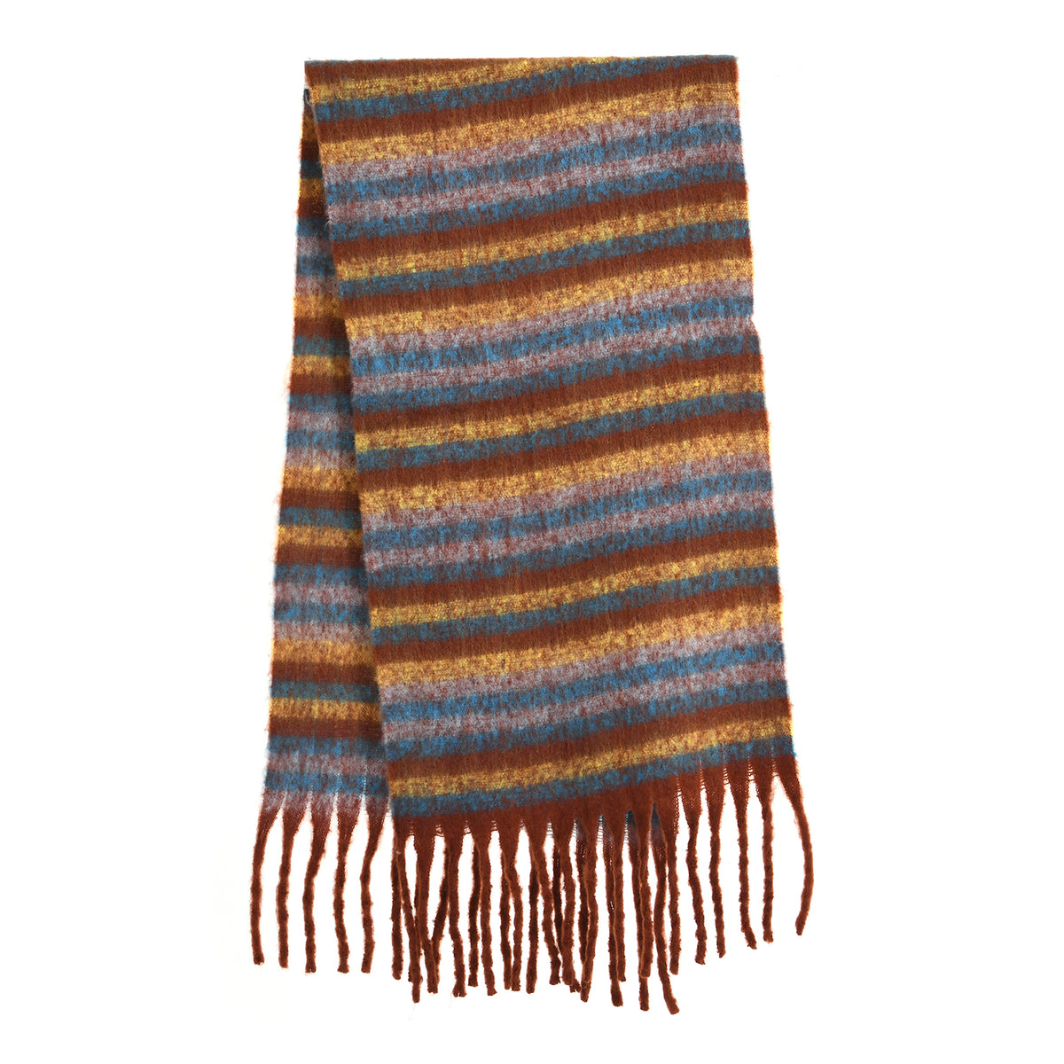 Striped Soft Touch Large Shawl with Tassel V32570540 6