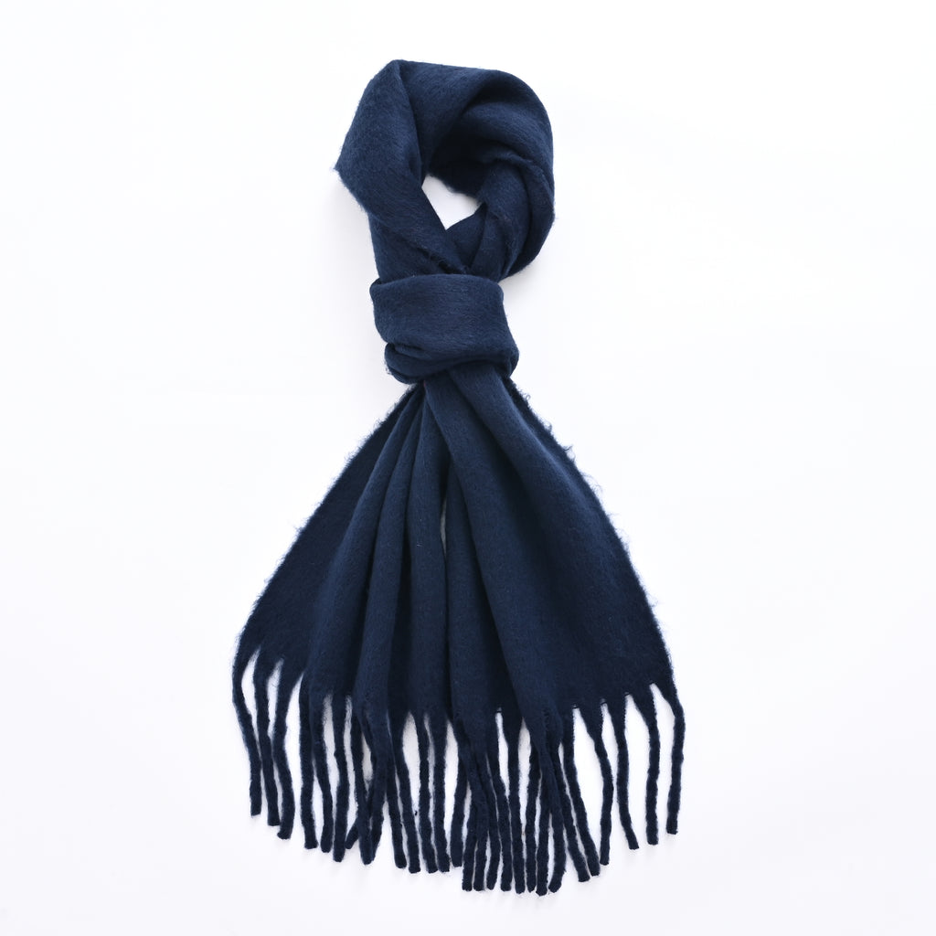 Soft Touch Large Tassle Scarf (190 x 40 cm) - Navy_8212299_4