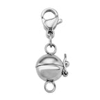 Rhodium Overlay Magnetic Lock Pure White Stainless Steel_8212785