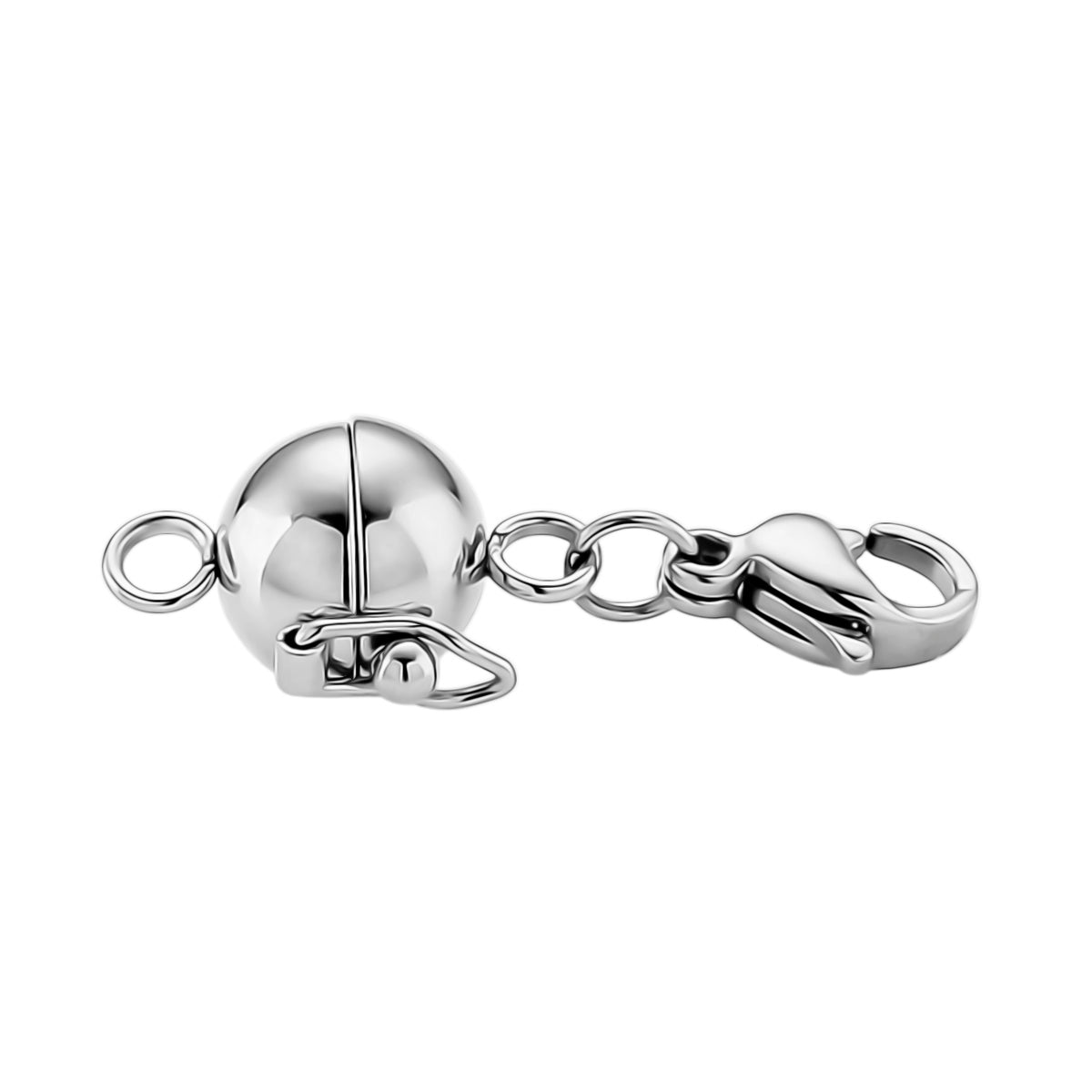Rhodium Overlay Magnetic Lock Pure White Stainless Steel 8212785 1