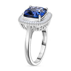 Rhapsody 950 Platinum AAAA Tanzanite & VS-E/F White Diamond Halo Ring 5.03 Ct, Platinum Wt. 6.70 Gms_8212894_4