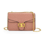 La Marey Genuine Leather Crossbody Bag with Chain Strap (120 cm)  - Pink_8214473