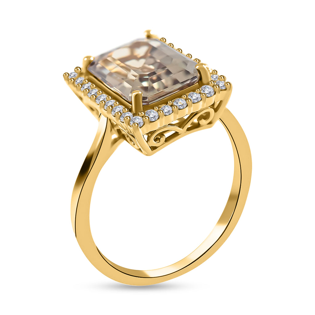 Luxoro 14K Yellow Gold AAA Turkizite, White Diamond I2 Ring, Gold Wt.3.62 Gms  4.370  Ct._8215172_4