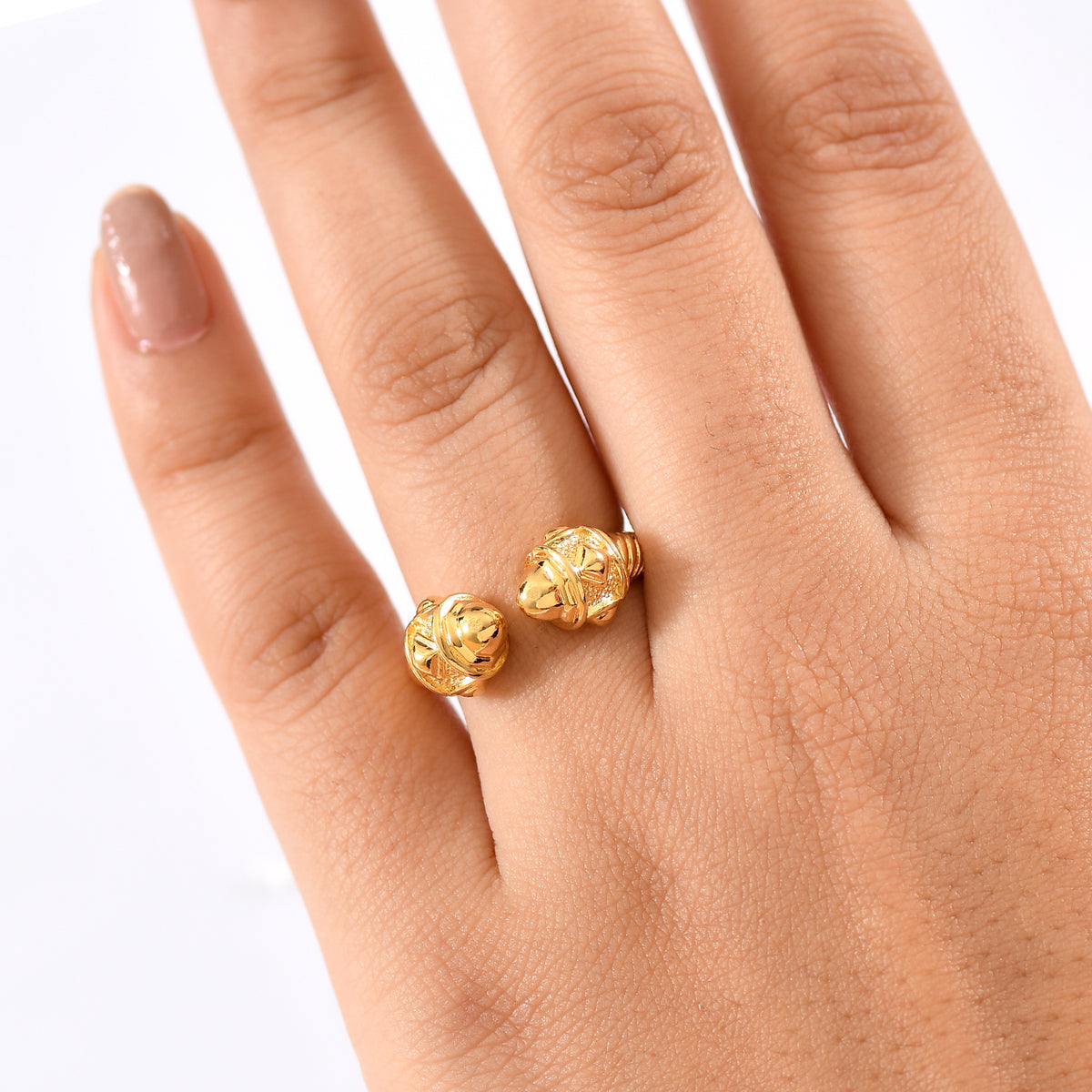 Treasure Of Siam - D'joy 18K Yellow Gold Plated Sterling Silver Open Ring 8215487 3