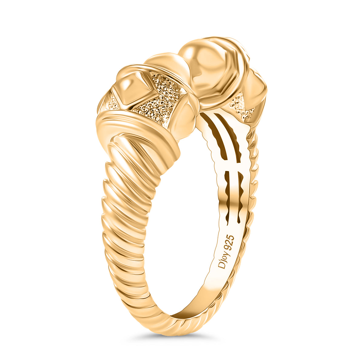 Treasure Of Siam - D'joy 18K Yellow Gold Plated Sterling Silver Open Ring 8215487 4
