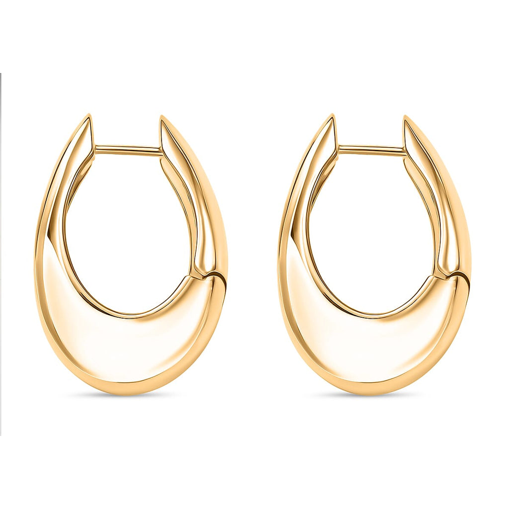 EverTrue J Hoop Half Hoop Earring in Yellow Gold Plated_8216011_3