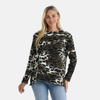 Super Cozy Tamsy Brush Stretch Jersey Jumper (One Size) - Coffee_8217721