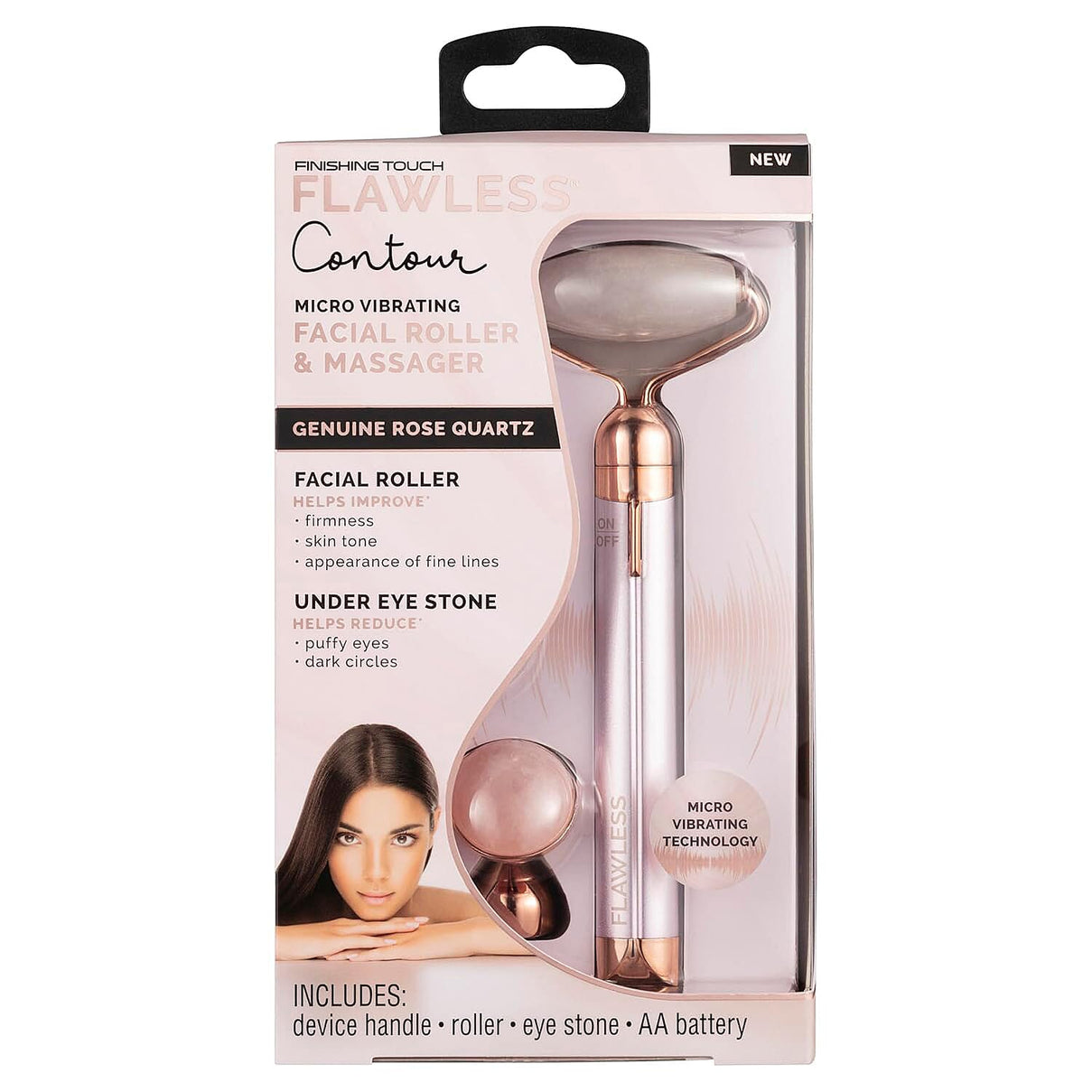 Finishing Touch Flawless Contour Vibrating Facial Roller &amp; Massager 8217777 1